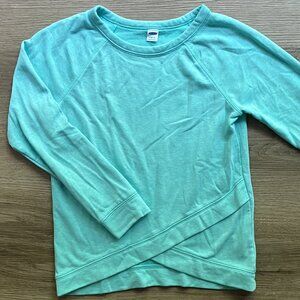 10/12 Old Navy Girls Turquoise Faux Wrap Sweatshirt